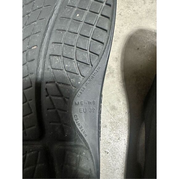 OOFOS OOahh Recovery Sandal Slide Slip On Shoes Black Mens Size 6 Women Size 8 - Picture 6 of 6